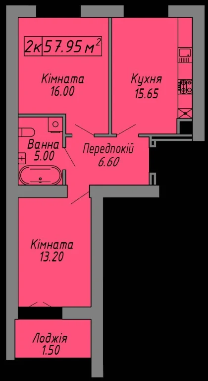 2-room apartment in residential complex "Skandinavia" | New building | Installment payment