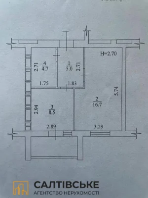 FOR SALE: 1-bedroom apartment, 37 sq m in new building ЖК Пташка на Салтівці