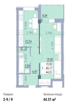 1к.квартира, новобудова, ЖК Пелюстковий,  45м2, ПЕРЕУСТУПКА