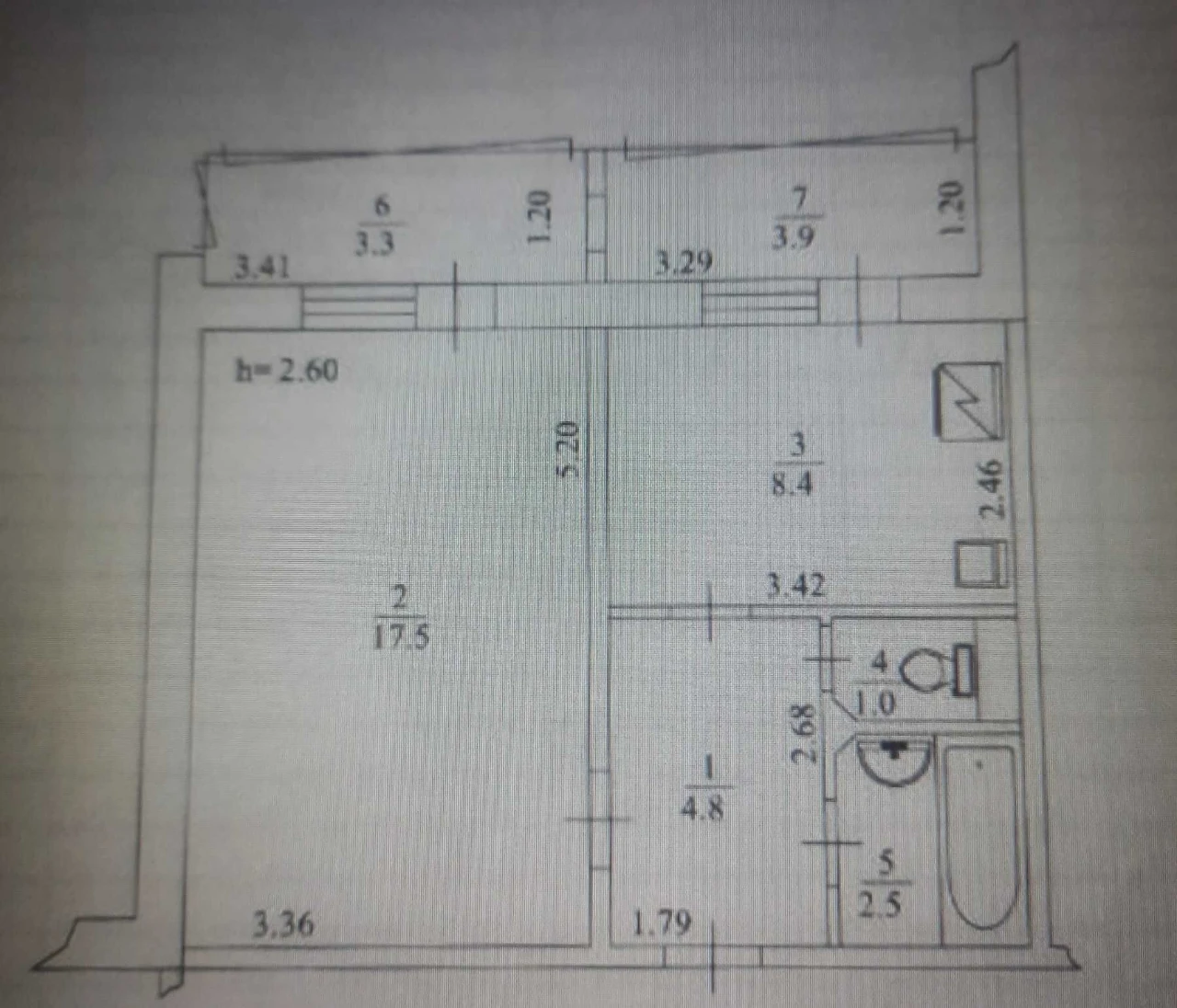 Sale of 1-bedroom apartment at O. Koshytsia 9, Dniprodvyzhny, Kh