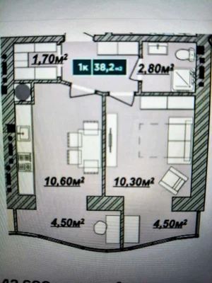 Sale of a one-bedroom apartment in a new district of Ivano-Frankivsk