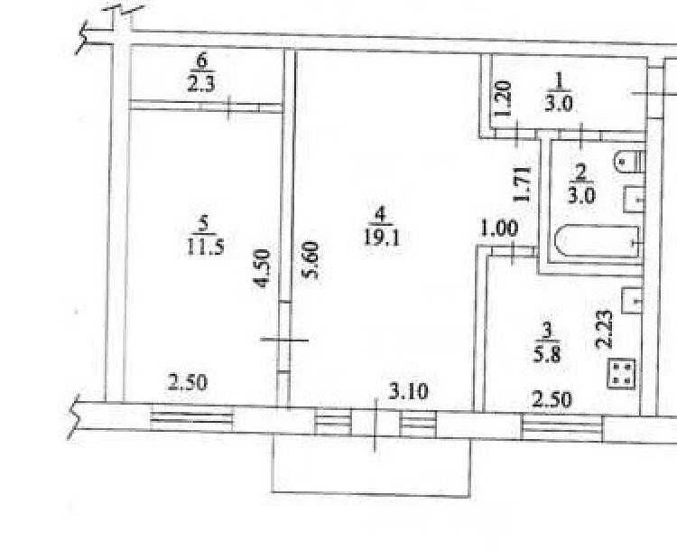 For sale, 2-room apartment on Cadenukha Street 9/2