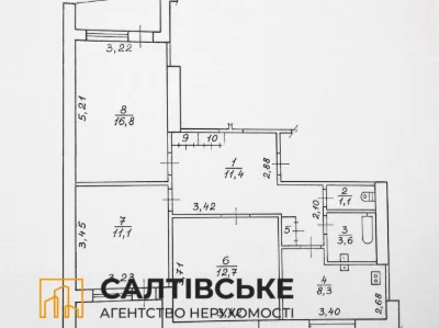 4708-ЮЛ Продам 3К квартиру на Северной Салтовке Северная 4