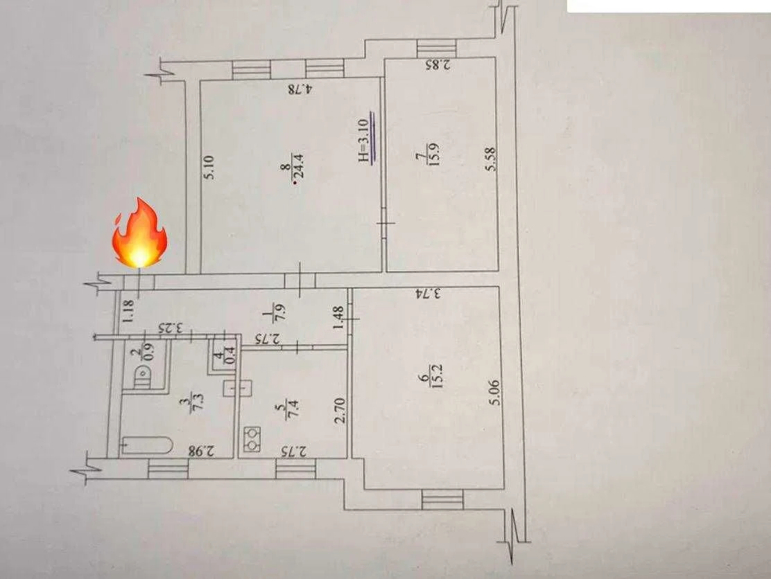Sale‼️3-room apartment for sale in the center of Juray Zoyfera Street