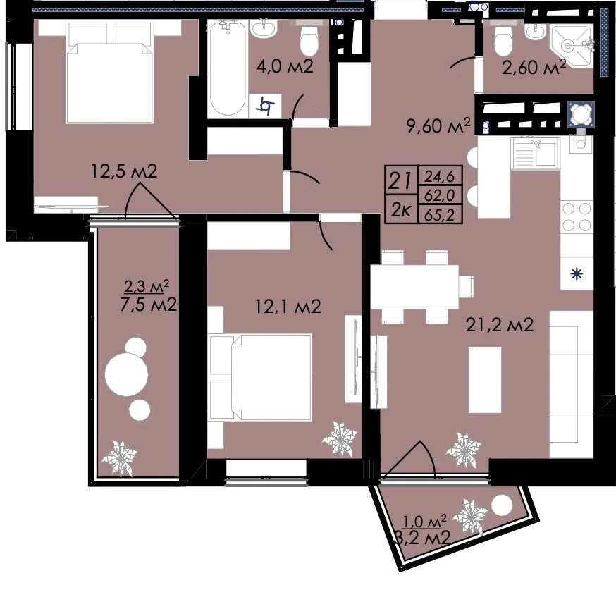 ‼️ No Commission. Sale of a 2-bedroom apartment in the PROSTIR residential complex on street