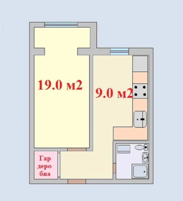 Rent a warm 1-bedroom apartment near the Zhytomyr metro station, Stusa