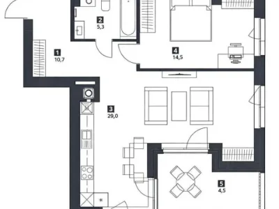 Apartment. Academician Saharova Street, Lviv