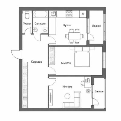 Sale of 2-room apartment New building AGV Quality renovation