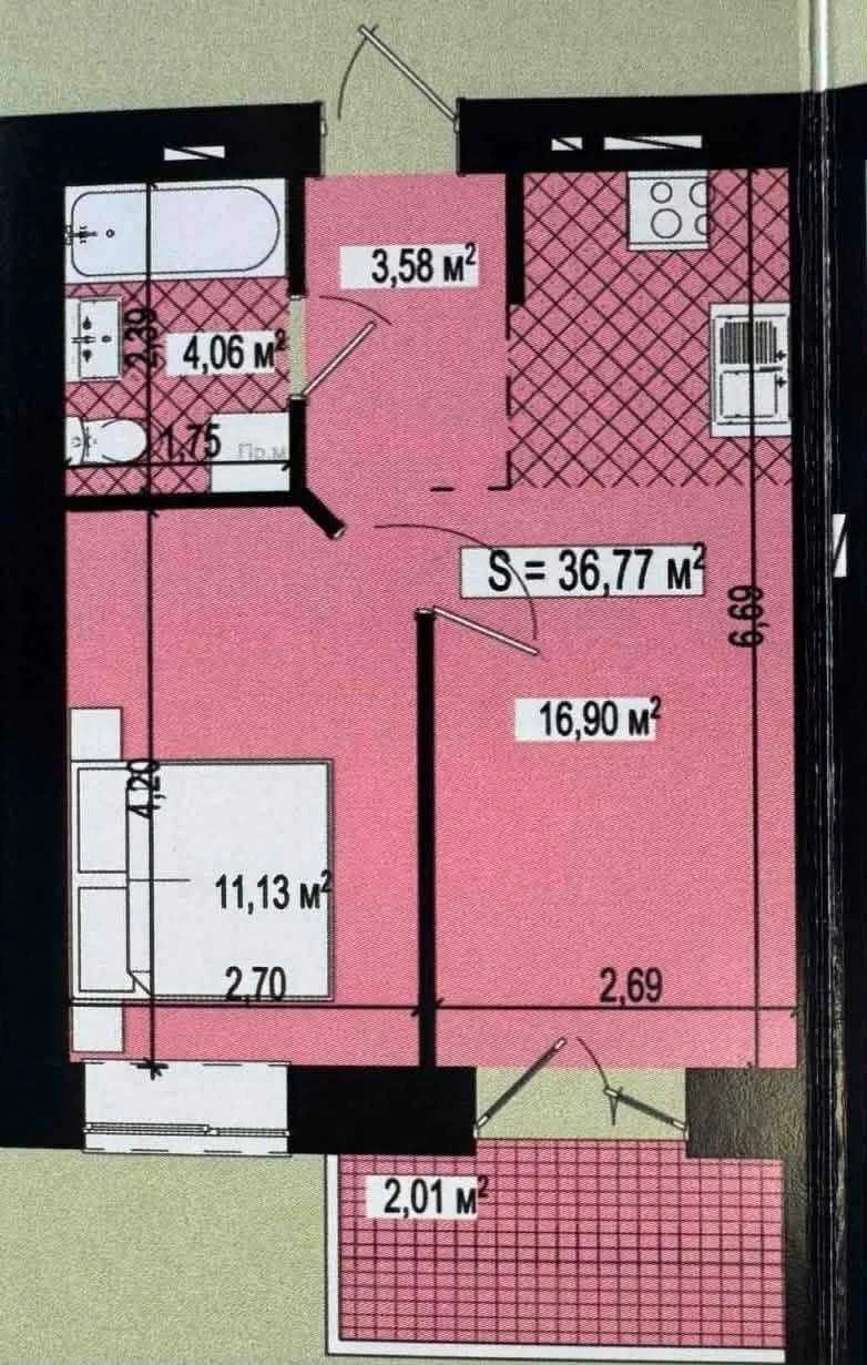 Продаж однокімнатної квартири в ЖК West Towers