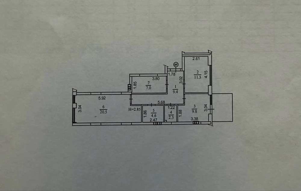 Sale of 2-bedroom apartment in the Rybalsky residential complex