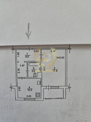 Тепла та затишна 1-кімнатна квартира 44,2 м² на Григоренка