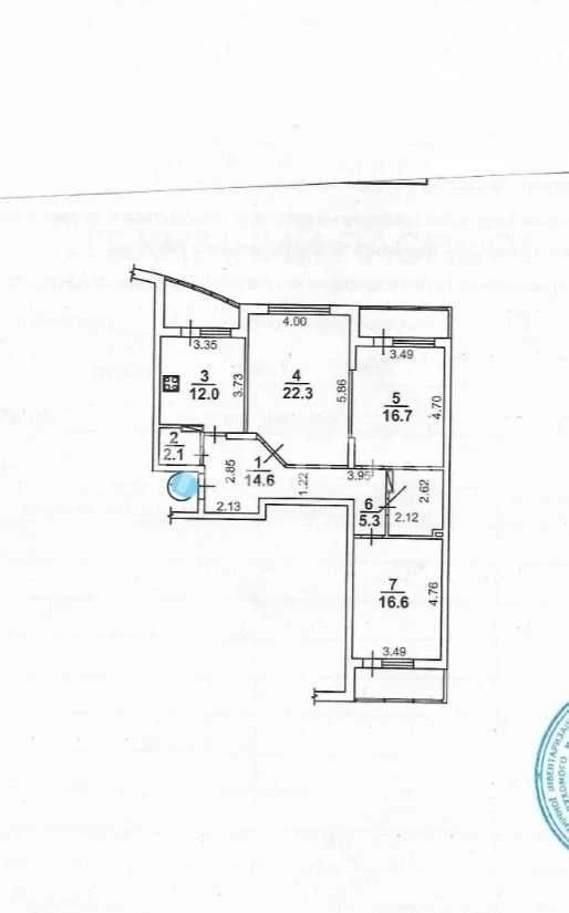 For Sale 3-room apartment, Vasyl Kasiyana Street, 2/1, Holosiiv.