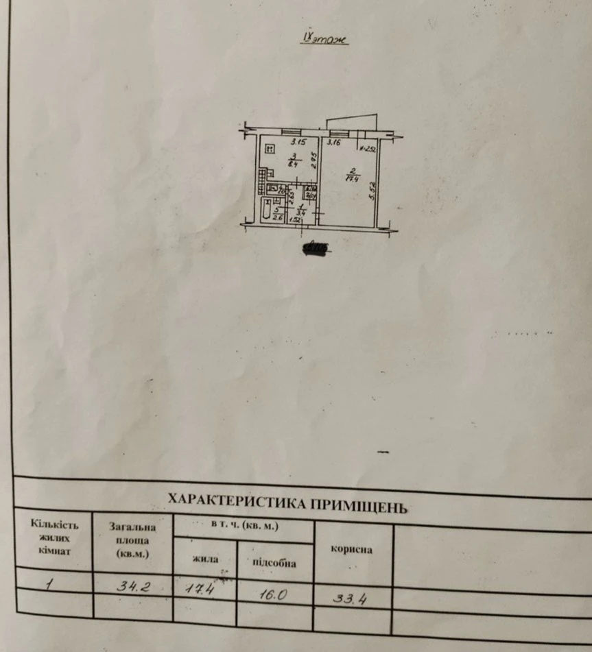 В продаже однокомнатная квартира на Ак. Глушко. 26 500$
