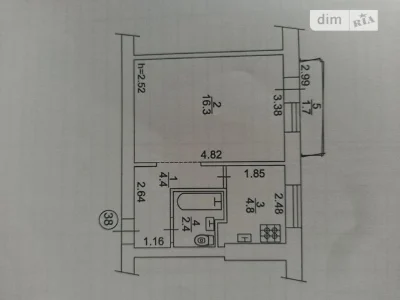 Sale of 1-bedroom apartment 29.6 sq m on Prospect Bereстейський 68A •