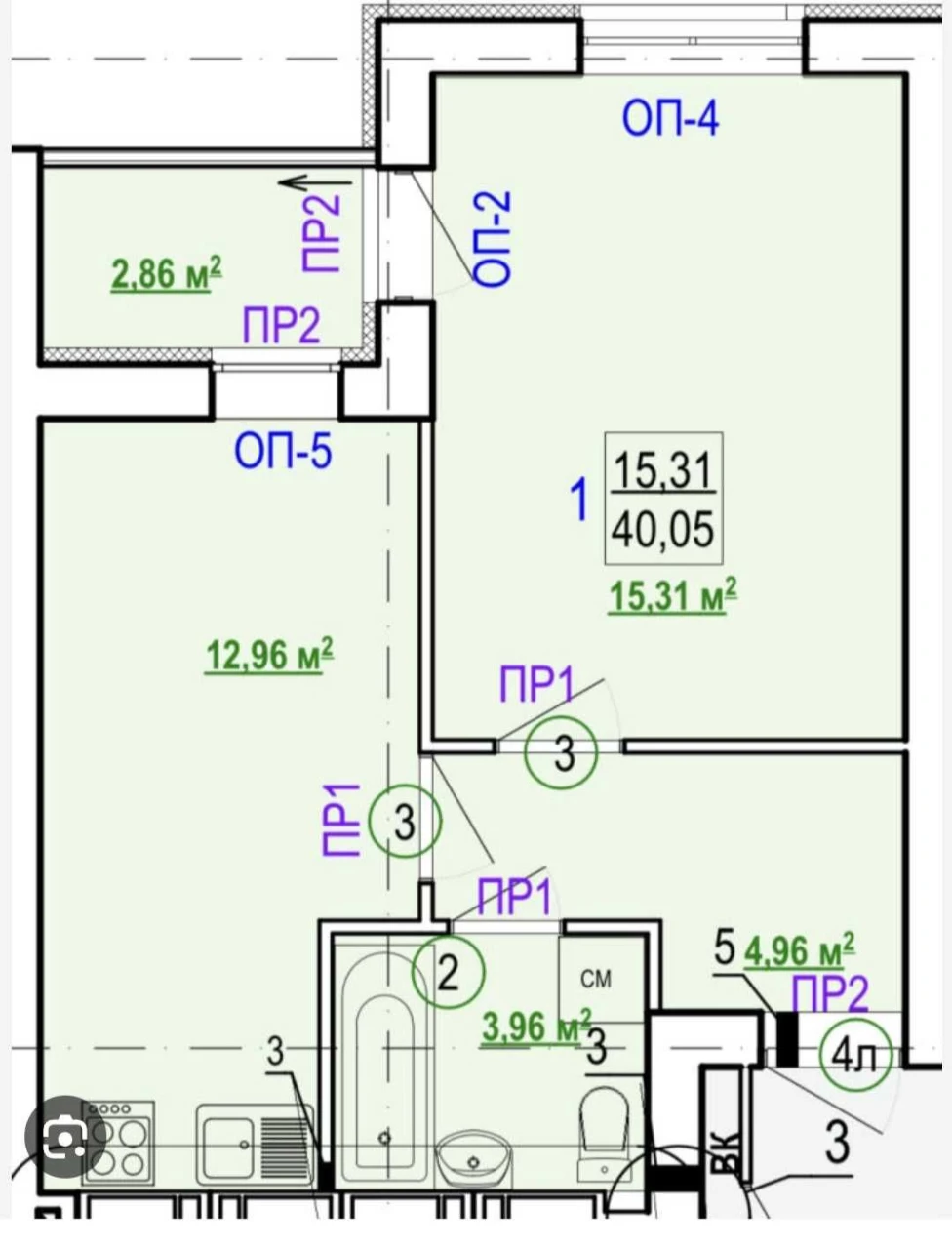 URGENT! OCCUPIED HOUSE! 1-room apartment in Hydropark residential complex