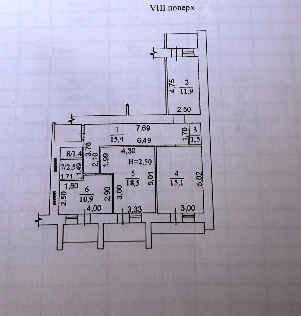 3-room apartment for sale in a new brick building