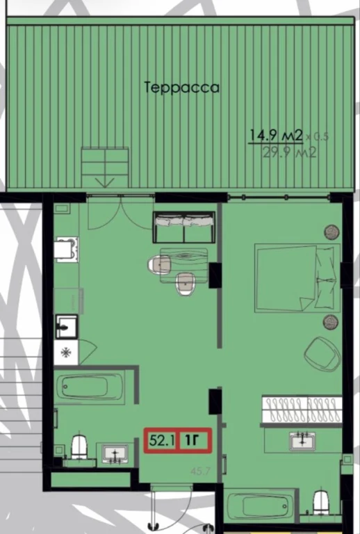 Coastal Gardens. 1 room with a terrace.