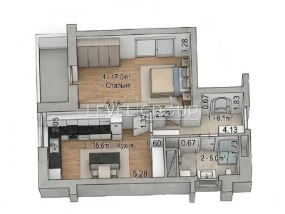 For sale 1-room apartment 45.7 sq. m. on Mokra St. 8B • ID 34583297