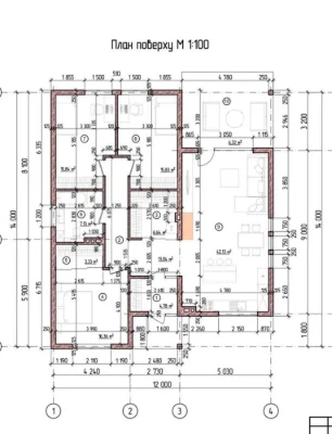 Modern American-style house 120m2, plot of 7 acres, connected