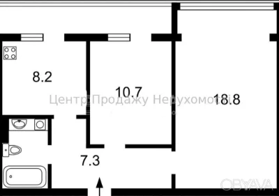 2-комнатная квартира, 50 м.кв.