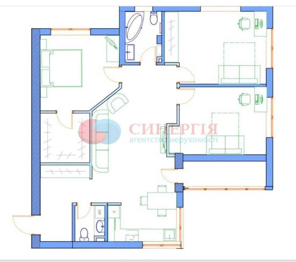 Довгострокова оренда 4-кімнатній квартири