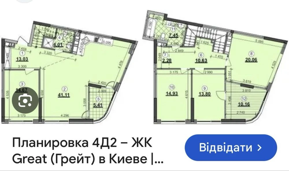 Sale of a Penthouse on the Dnipro River and Right Bank, 157.5