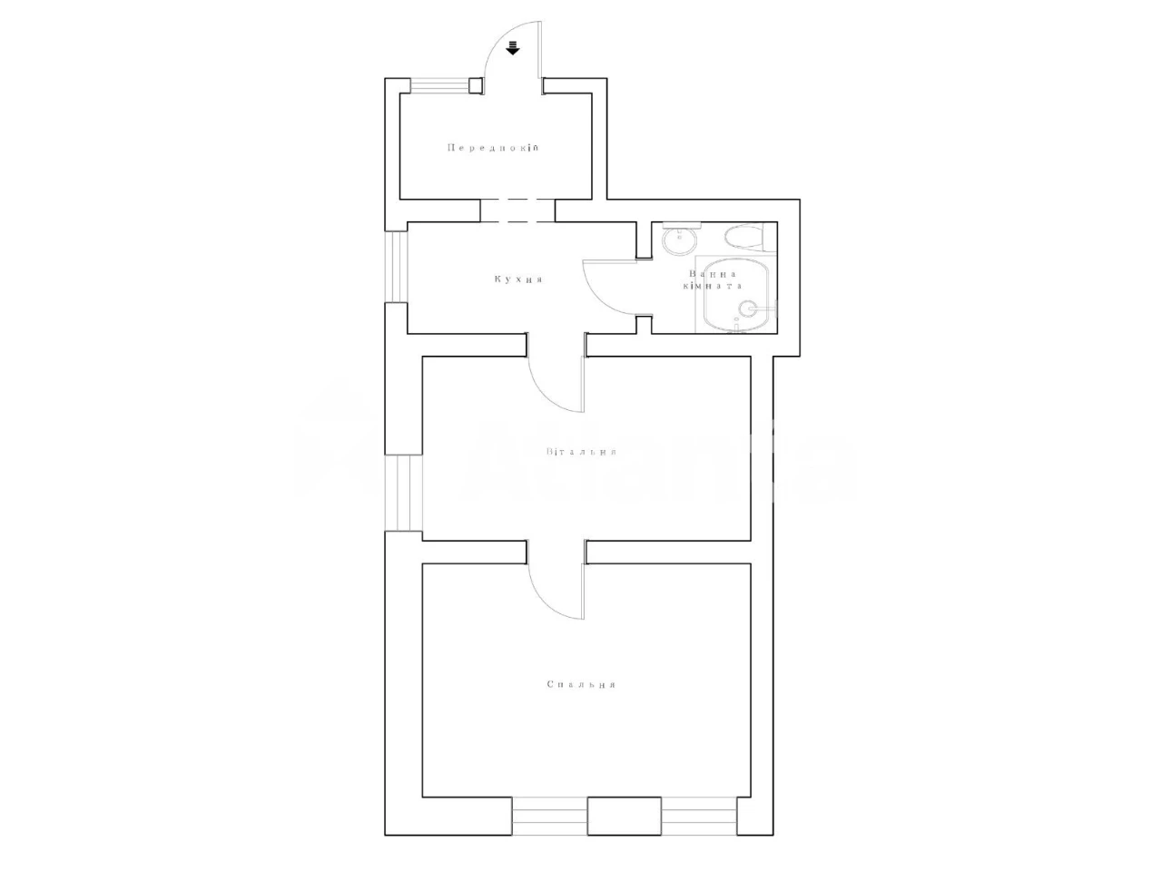 2-bedroom apartment on the ground. Renovation. Slobodka.