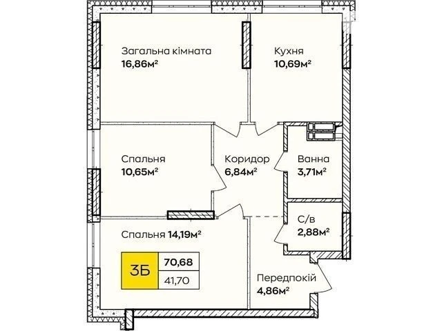 Sale of 3-room apartment 71 sq. m on Ivana Kocherhy St. 17A • ID 3