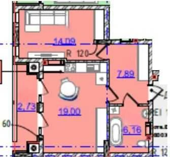 Sale of a spacious one-and-a-half-room apartment
