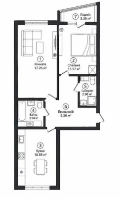 Apartment in Patriotika First, "Sinivir" building