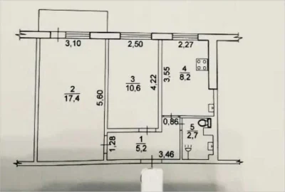 2 room apartment on New Buildings
