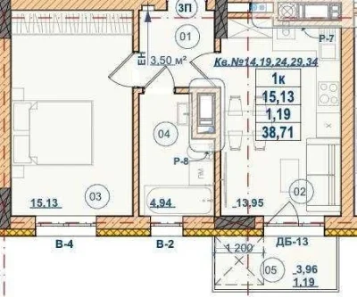 Продаж видової 1-кім квартири