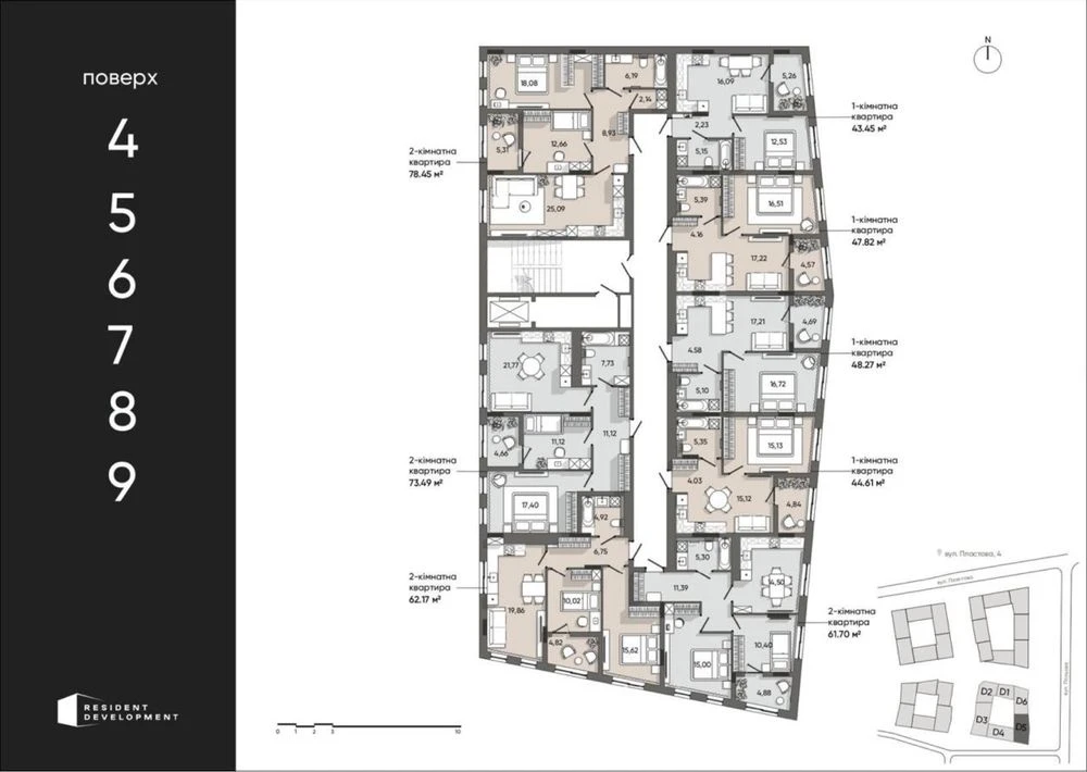 Cheaper than from the developer! Sale of a 2-room apartment in the ORLAN Residents residential complex