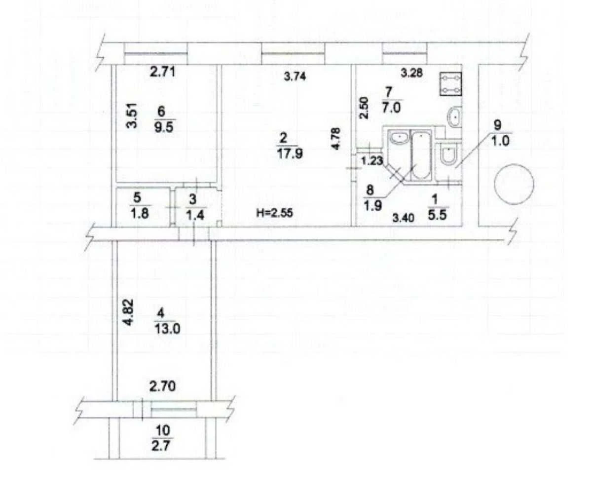 Продаж,  3кімнатна, КПІ, пр-т Берестейський (Перемоги), 20,