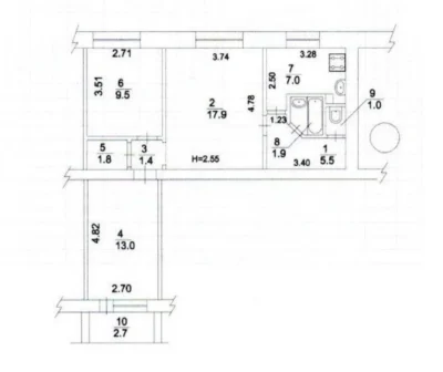 Продаж,  3кімнатна, КПІ, пр-т Берестейський (Перемоги), 20,