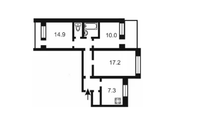 For Sale: 3-bedroom apartment (70 sq m) in Kyiv, Dniprodvyzh district
