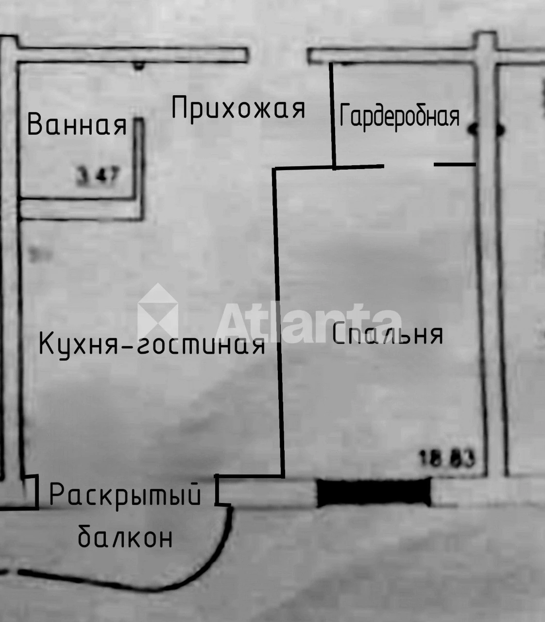 1-кімнатна квартира з ремонтом у новому зданому будинку на Т