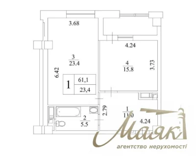 Apartment for Sale - New Renovation, 62 sq m, Bulvar Fontaniv, P