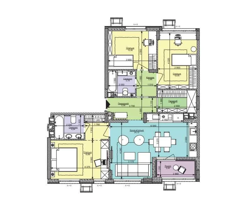 Продаж 3к квартири 88,2 м² з ремонтом у Файна Таун!