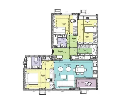 Продаж 3к квартири 88,2 м² з ремонтом у Файна Таун!