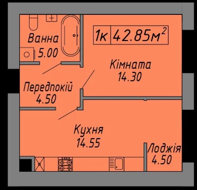 Продаж 1к квартири  ЖК Скандинавія 2 черга,Розтермінування