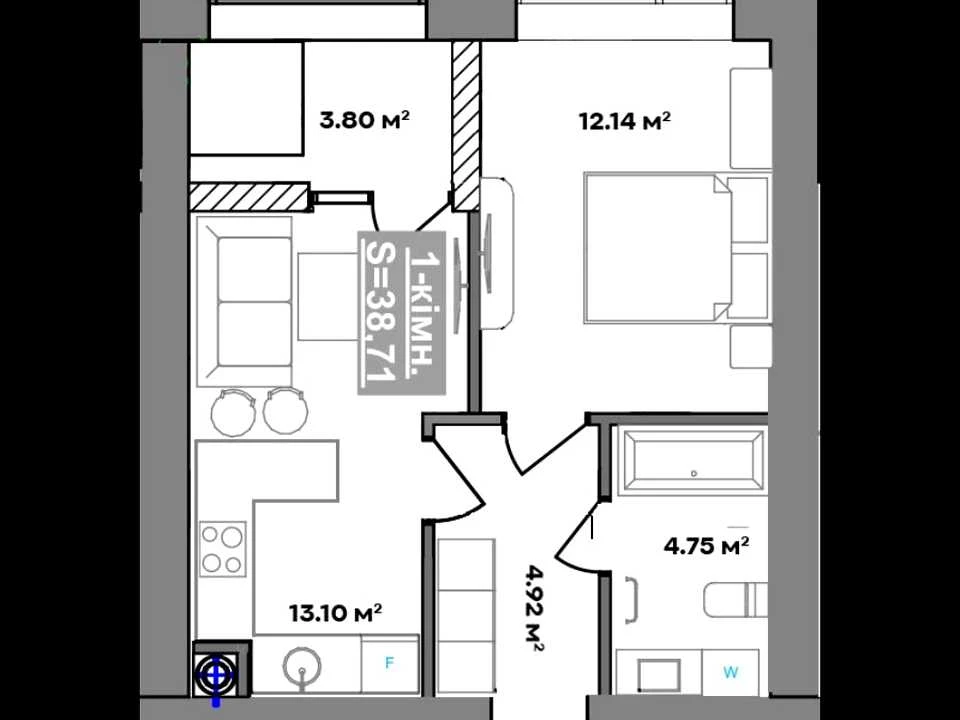 Apartment. Ivano-Frankivsk, National Guard Street