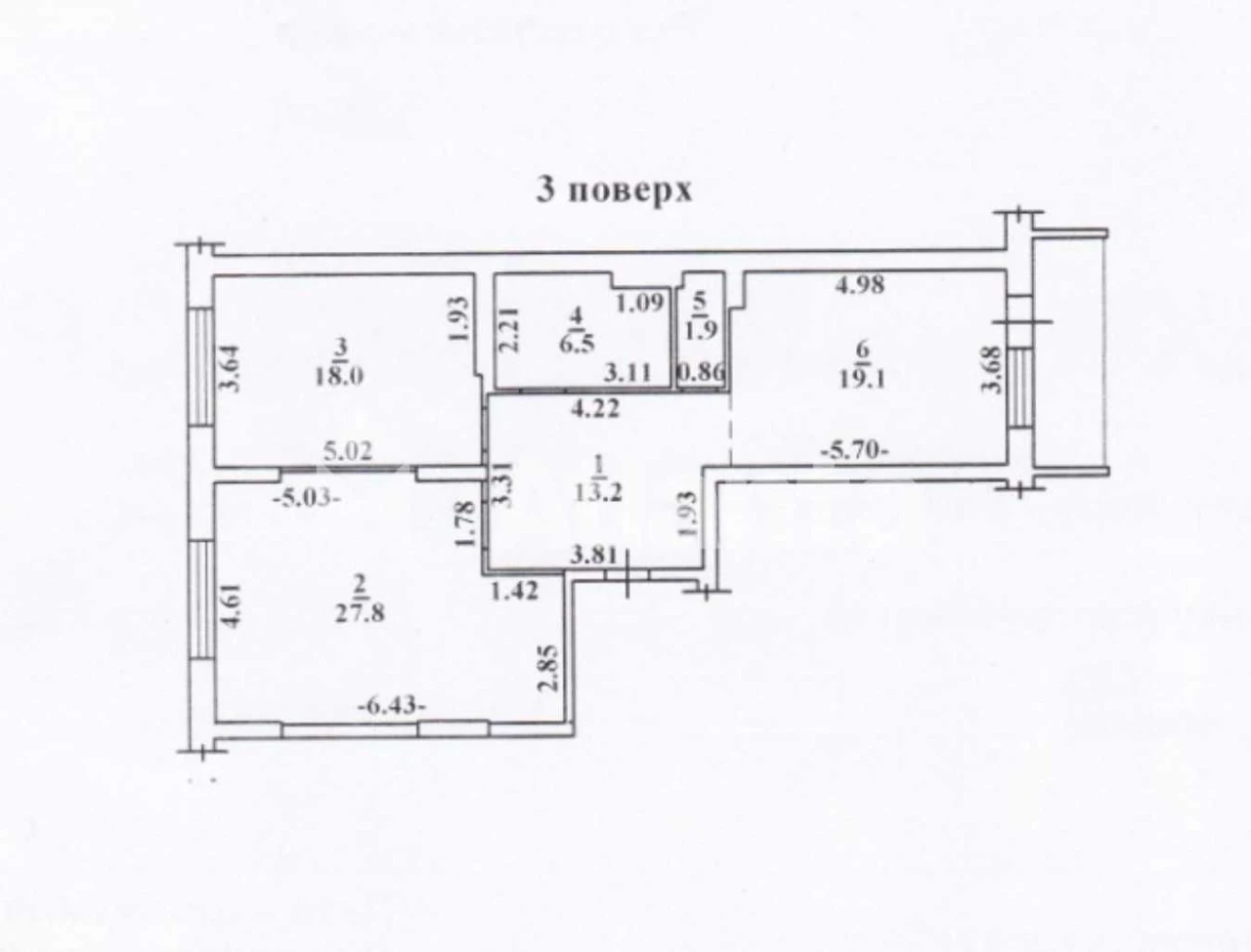 Просторная 2-комнатная квартира без ремонта ЖК Малиновский