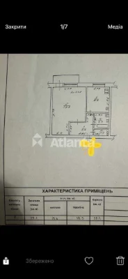 1-комнатная квартира на среднем этаже в кирпичном спецпроект