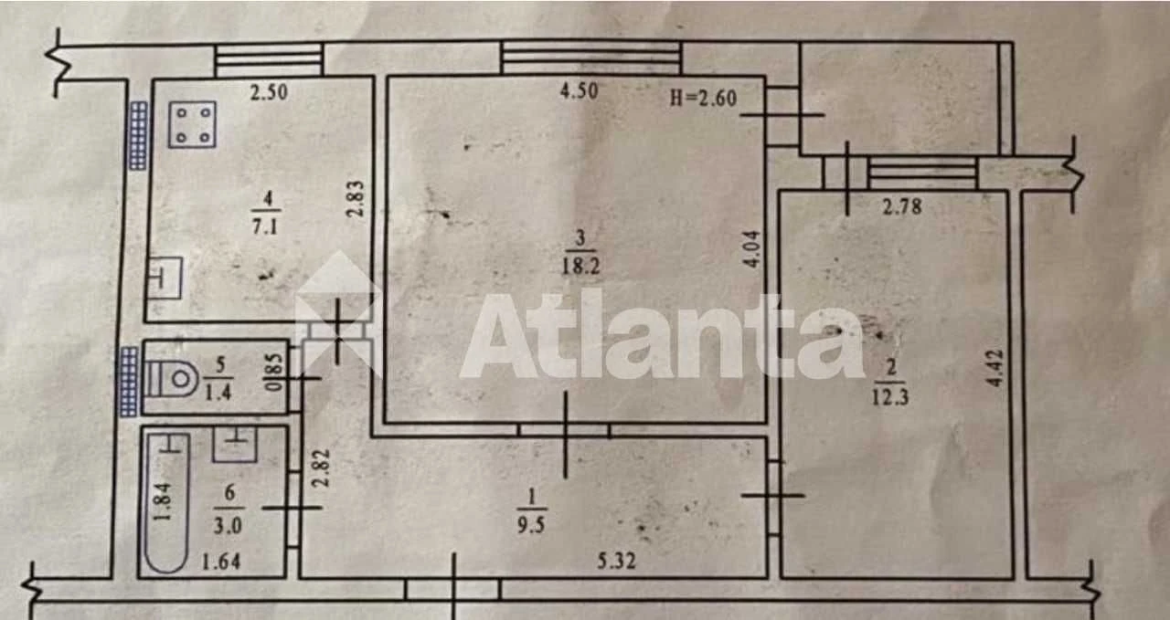 2 room apartment, in perfect condition, brick house.