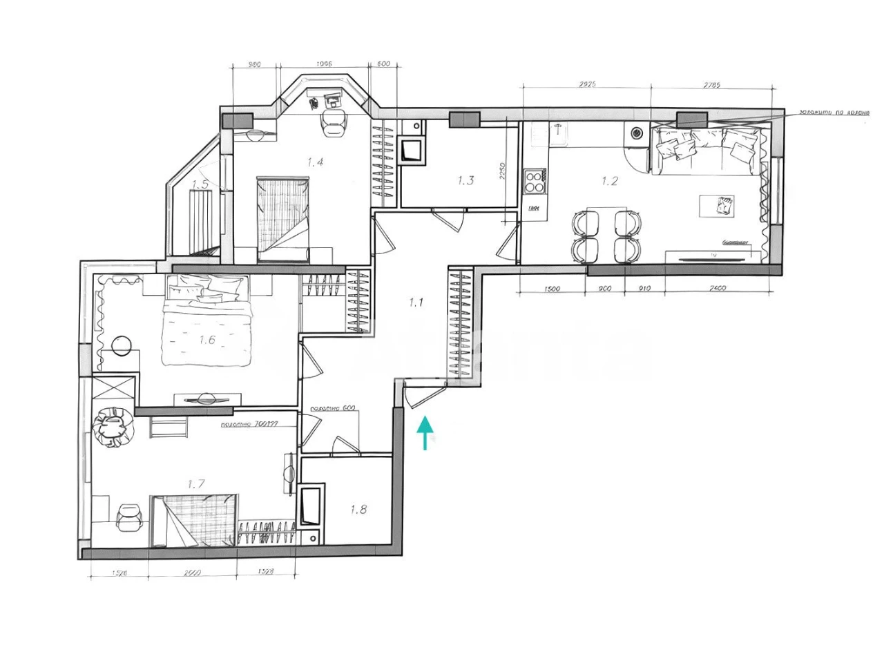3-room apartment renovated in a new house, ЖК Балковский