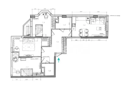 3-room apartment renovated in a new house, ЖК Балковский