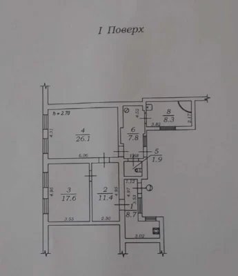 3-комнатная квартира (80 м2) на участке с местом для автомобиля и небольшим двором