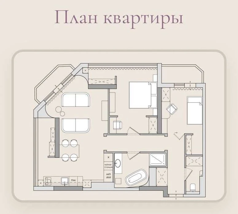 Квартира в Аркадии ЖК РОДОС