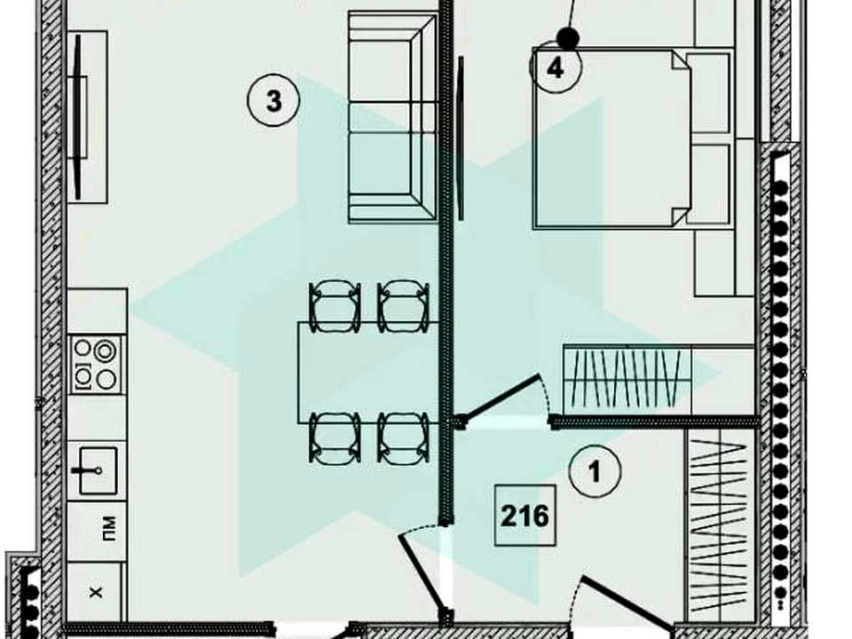 Apartment. Dnipro, Odoevska St.